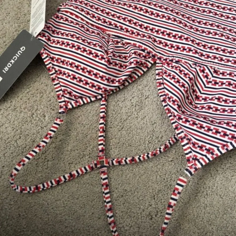 Athleta Women's‎ XS Tankini Top Red white Blue NWT